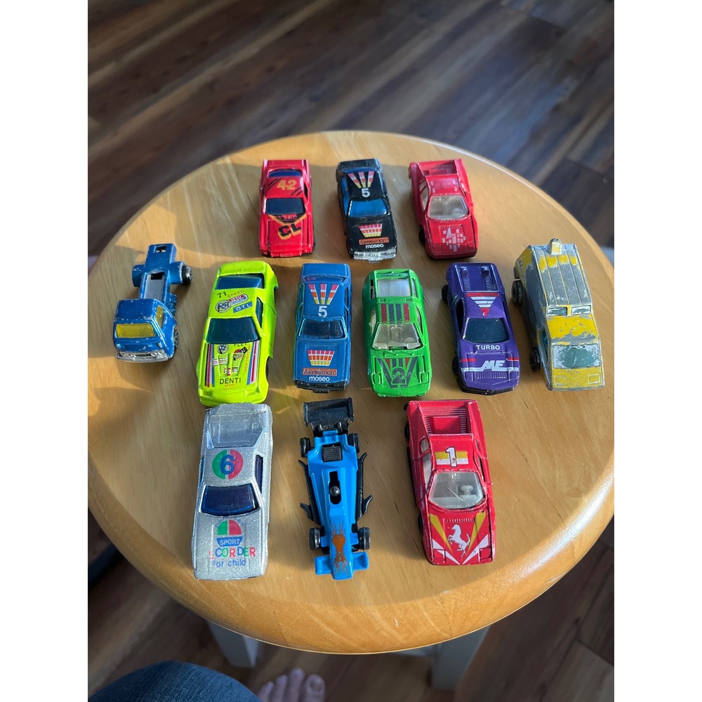 Vintage Diecast Toy Car Lot 11pc Hot Wheels Spoiler Sport Racing Cars Semi Truck
